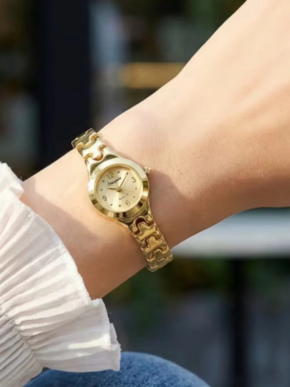 Gold-Tone Women's Bracelet Watch by Chaoyada